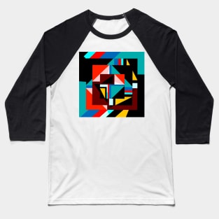 Concentric Cubism Baseball T-Shirt